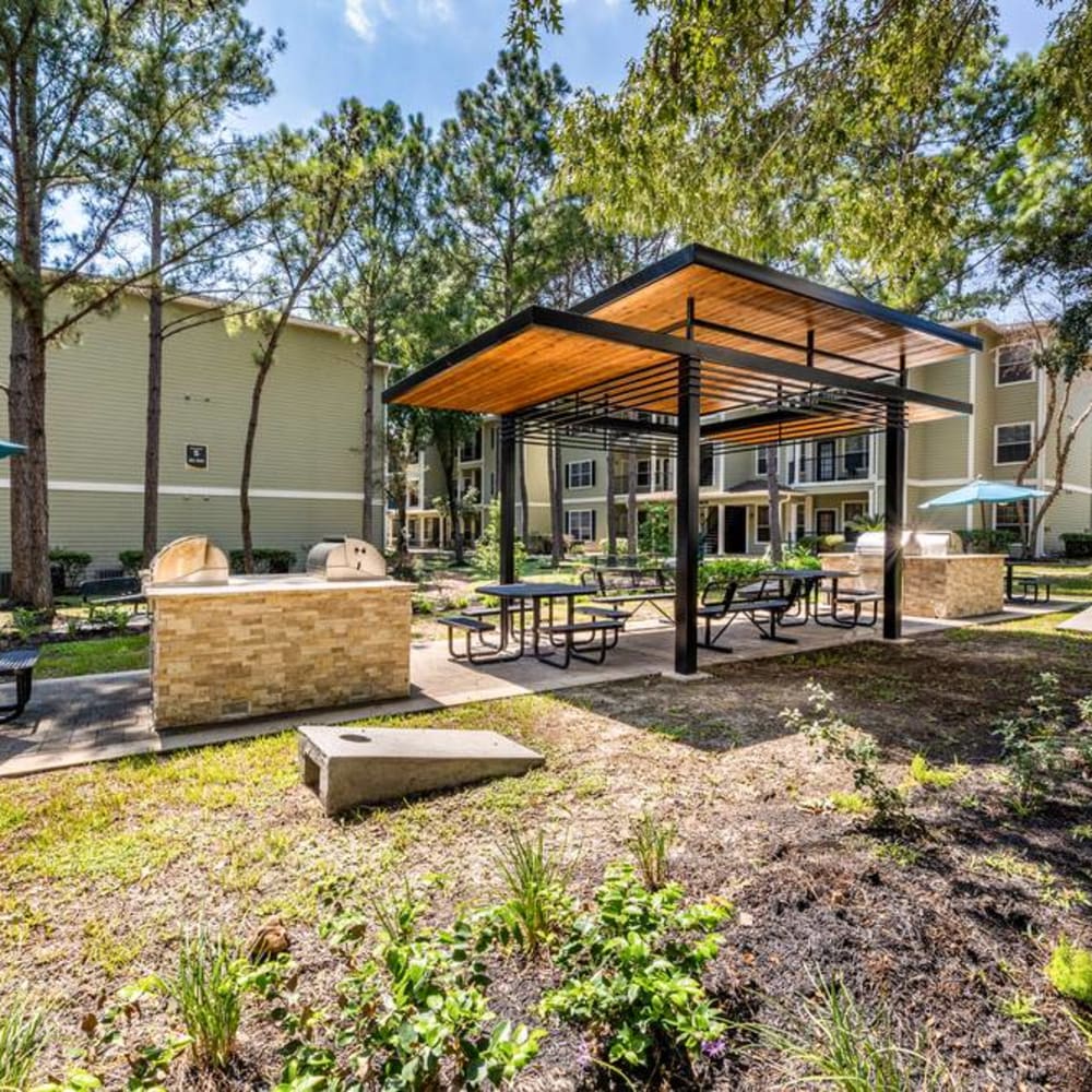 Pergola + grill stations at The Pines on Spring Rain in Spring, Texas