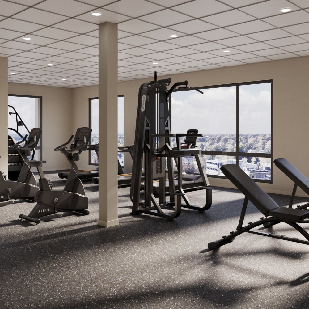 Well equipped fitness center at Adara at SeaTac, S SeaTac, Washington