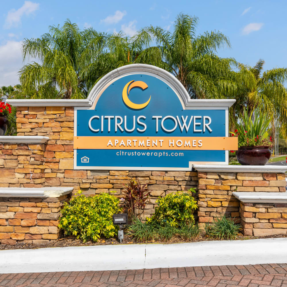 Signage at Citrus Tower | Apartments in Clermont, Florida