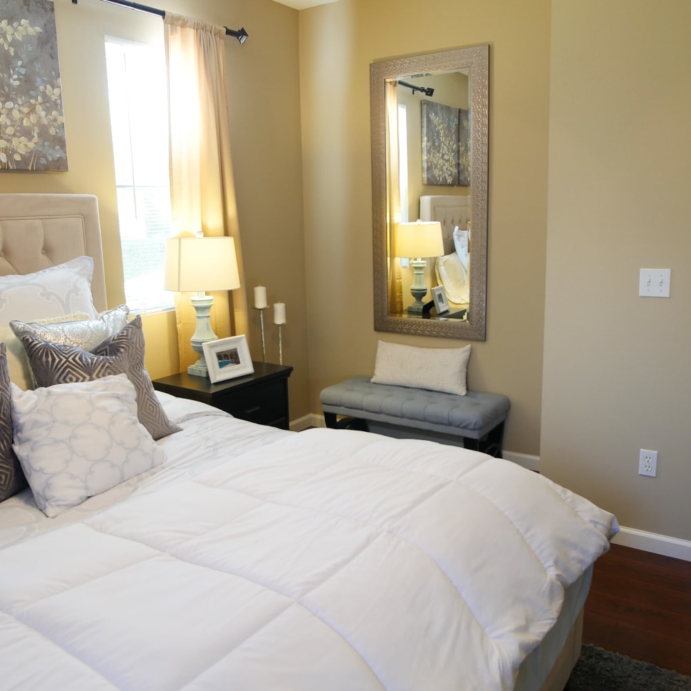 Two-BR Apartments In Roseville, CA - Vineyard Gate - Spacious Bedroom With Window And Wood-Laminate Flooring