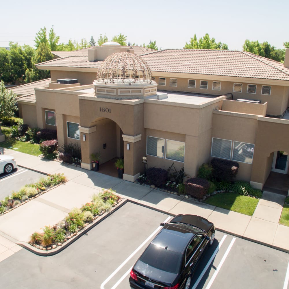 Aerial view of Vineyard Gate Apartments in Roseville, California