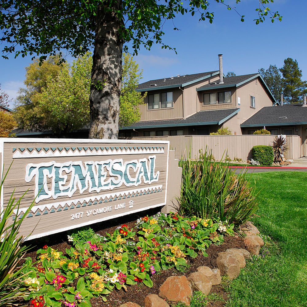 Sign outside of Temescal in Davis, California