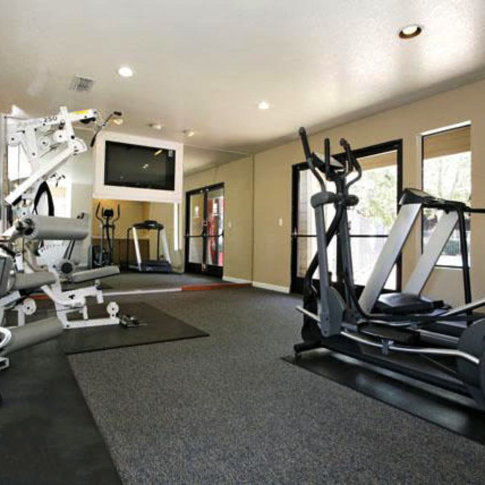 Fitness center at Riverstone Apartments in Sacramento, California