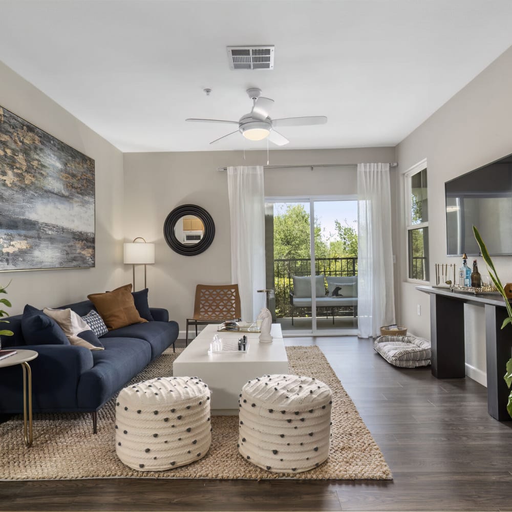 Modern living room at Vineyards at Valley View in El Dorado Hills, California