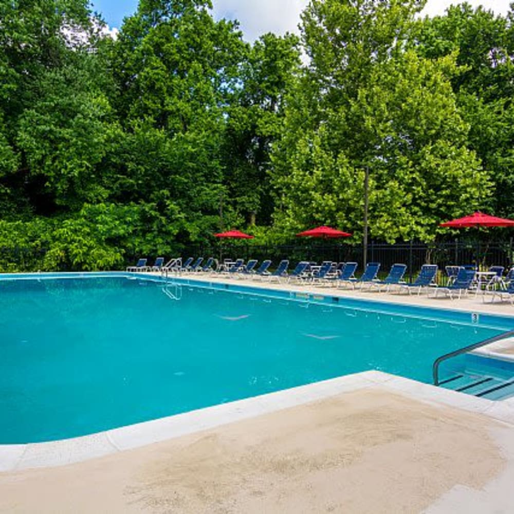 The community swimming pool at The Villages at West Laurel in Richmond, Virginia