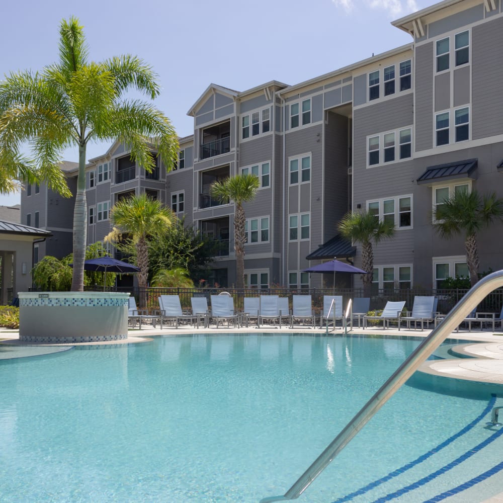 Large swimming pool at Venue Live Oak in Sarasota, Florida