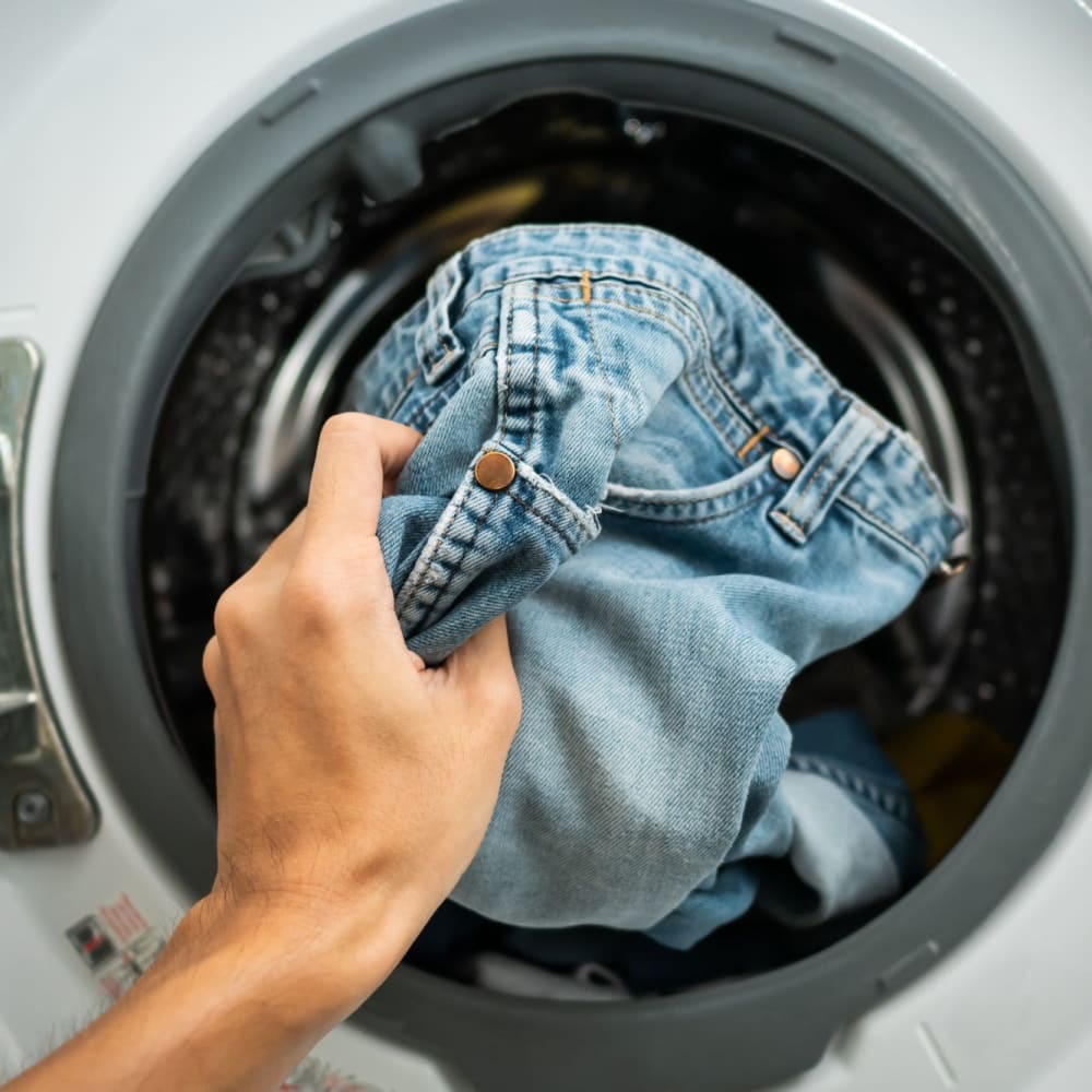 Washing machine at Country Club Village in Stockton, California