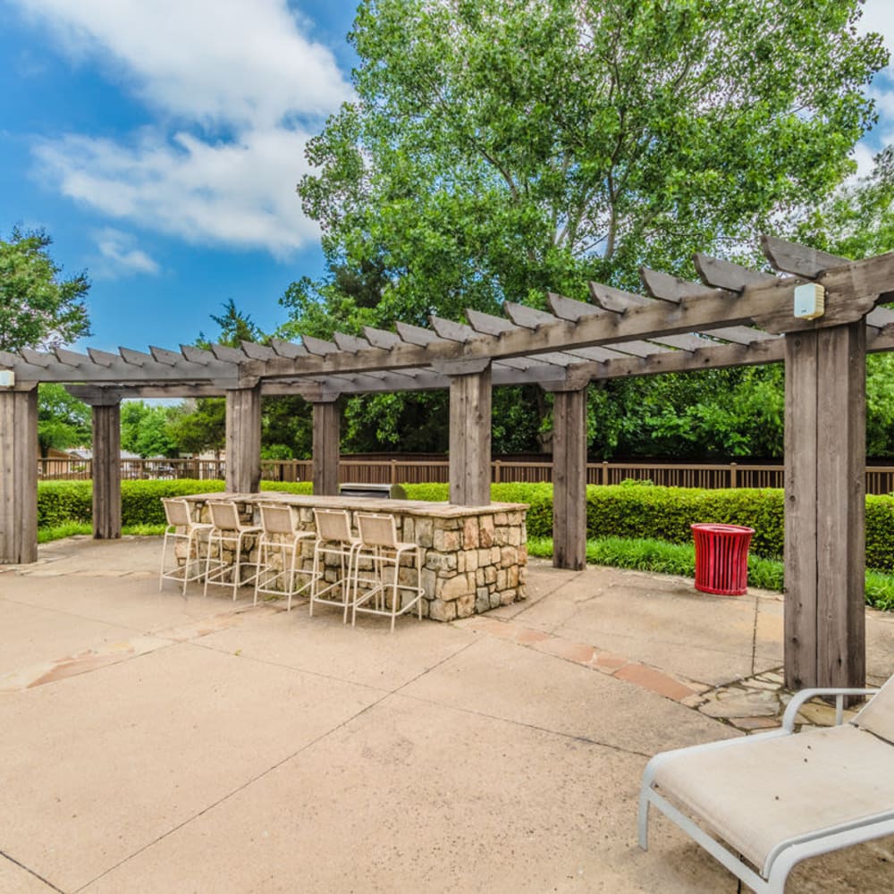 Barbequing grills at Mission Ranch in Mesquite, Texas