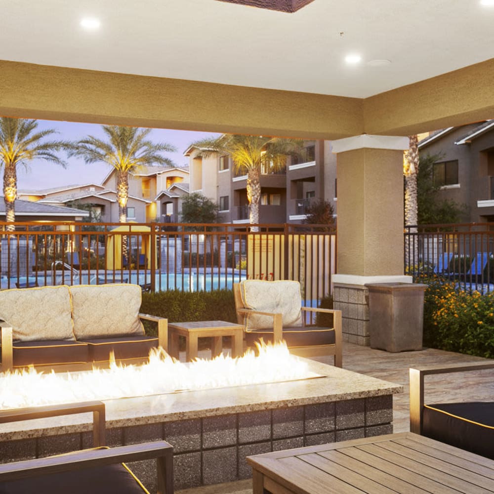 Outdoor firepit at Zinc in Avondale, Arizona