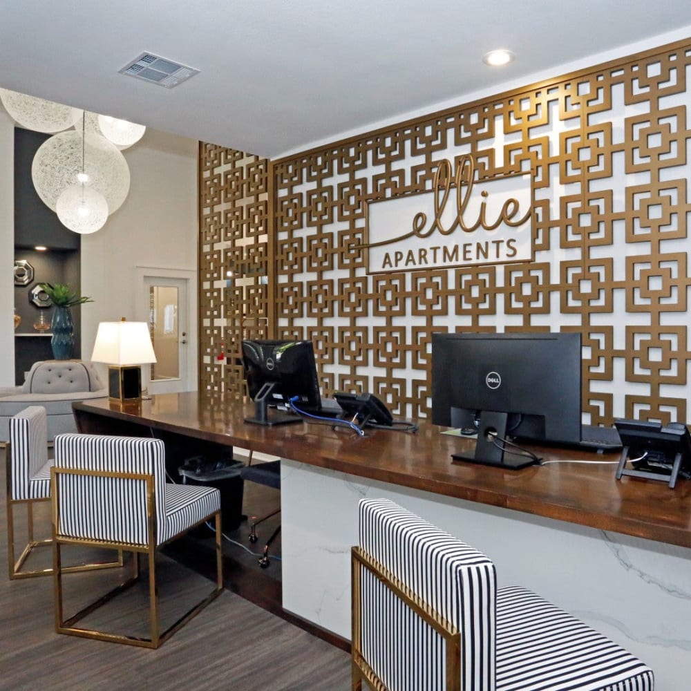 Reception center at Ellie Apartments in Austin, Texas