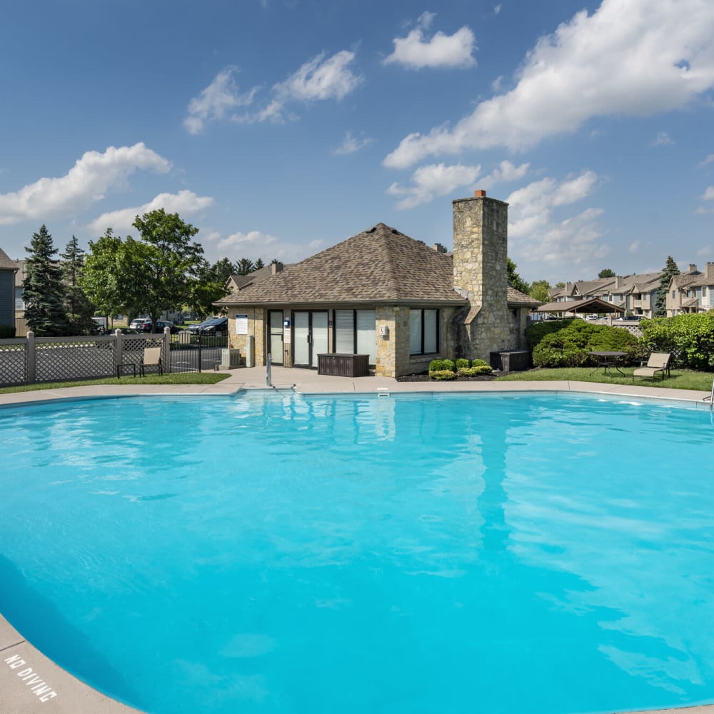 Resident swimming pool at Ashlar Flats in Dublin, Ohio