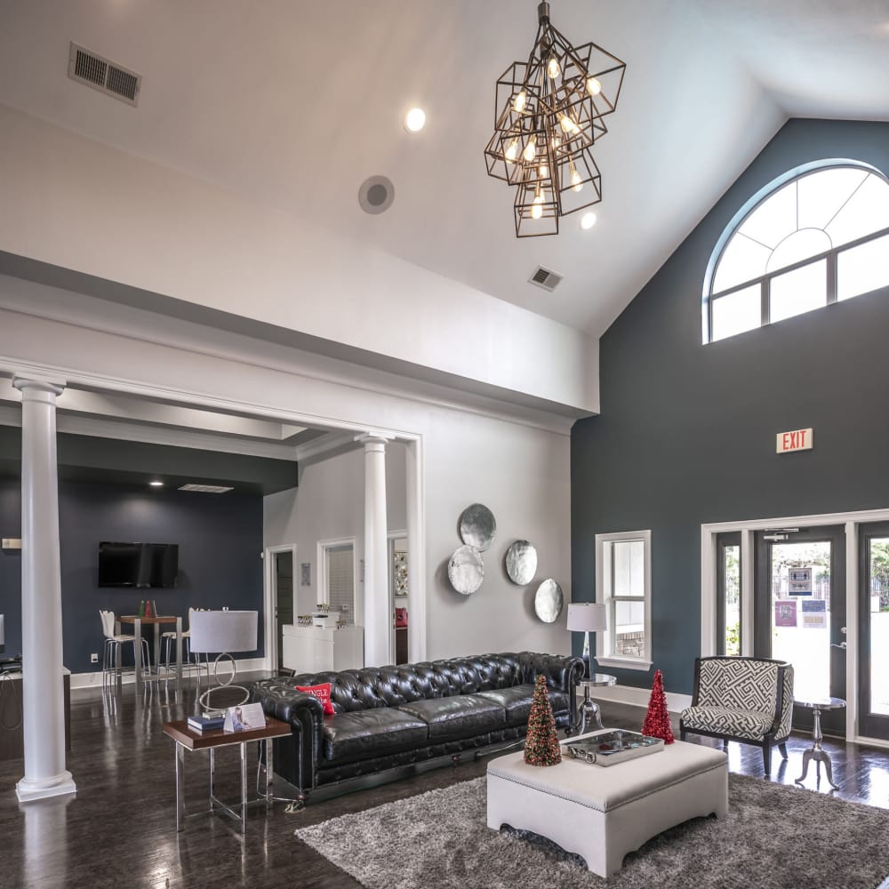 Elegant clubhouse at Villas at West Road in Houston, Texas