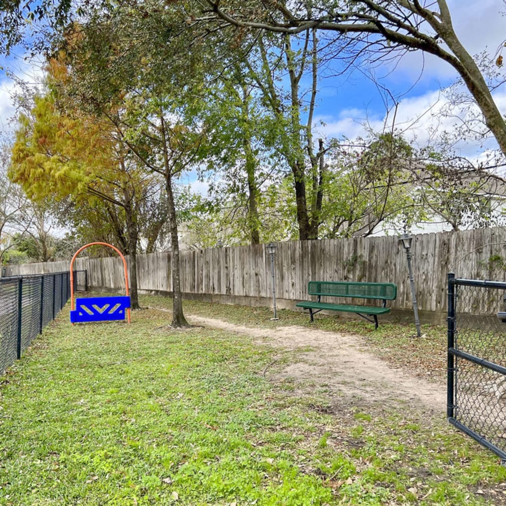 Dog park at Villas at West Road in Houston, Texas