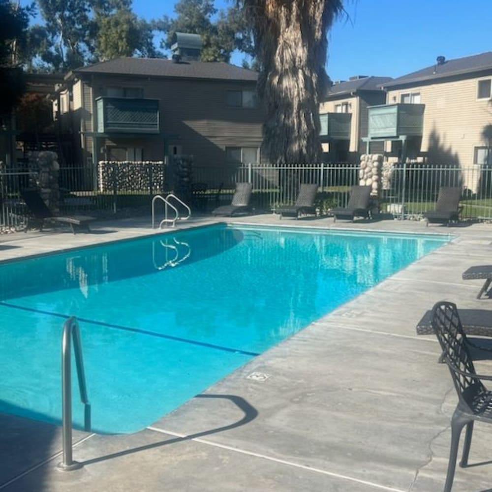 Swimming pool at Abbey Pointe Apartments in Stockton, California