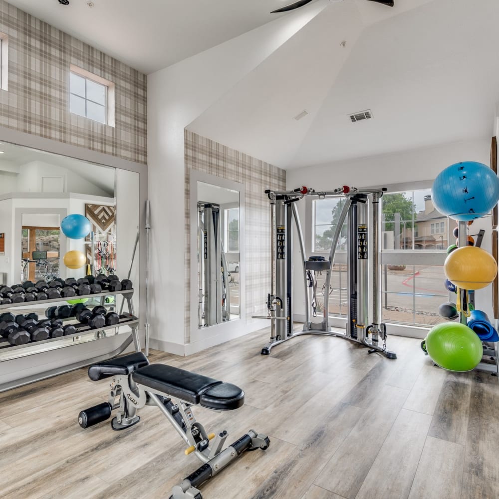 Gym at The Heights in Arlington, Texas