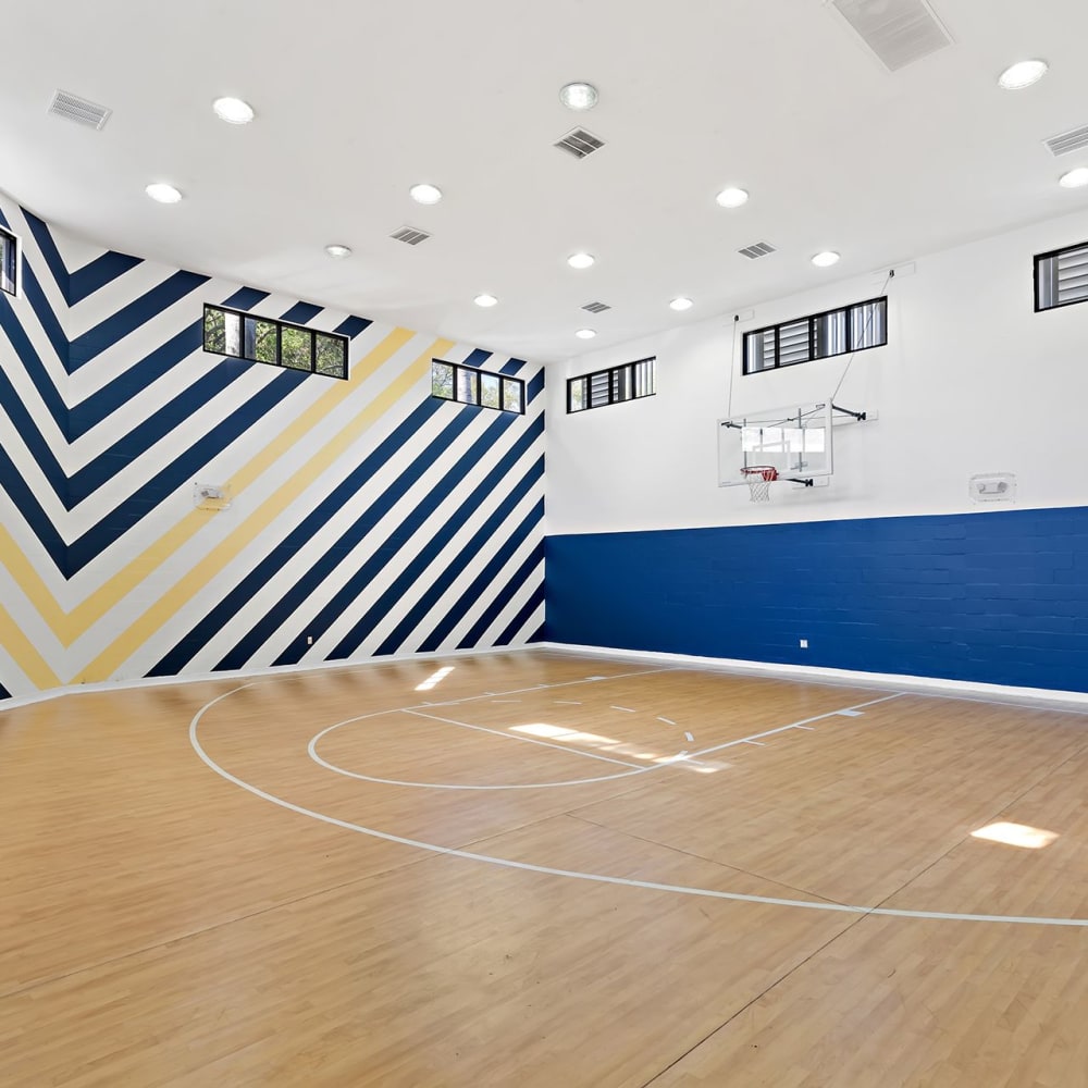 Indoor basketball court at Estates at Countryside in Clearwater, Florida