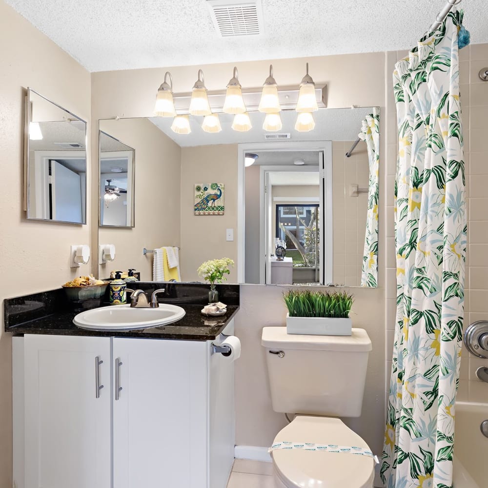 Bathroom with great lighting at Estates at Countryside in Clearwater, Florida
