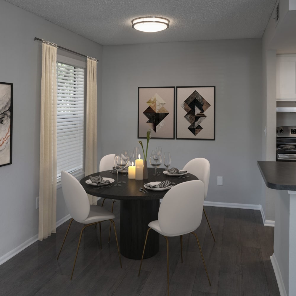 Dinning space with a table and chairs at Runaway Bay in Pinellas Park, Florida