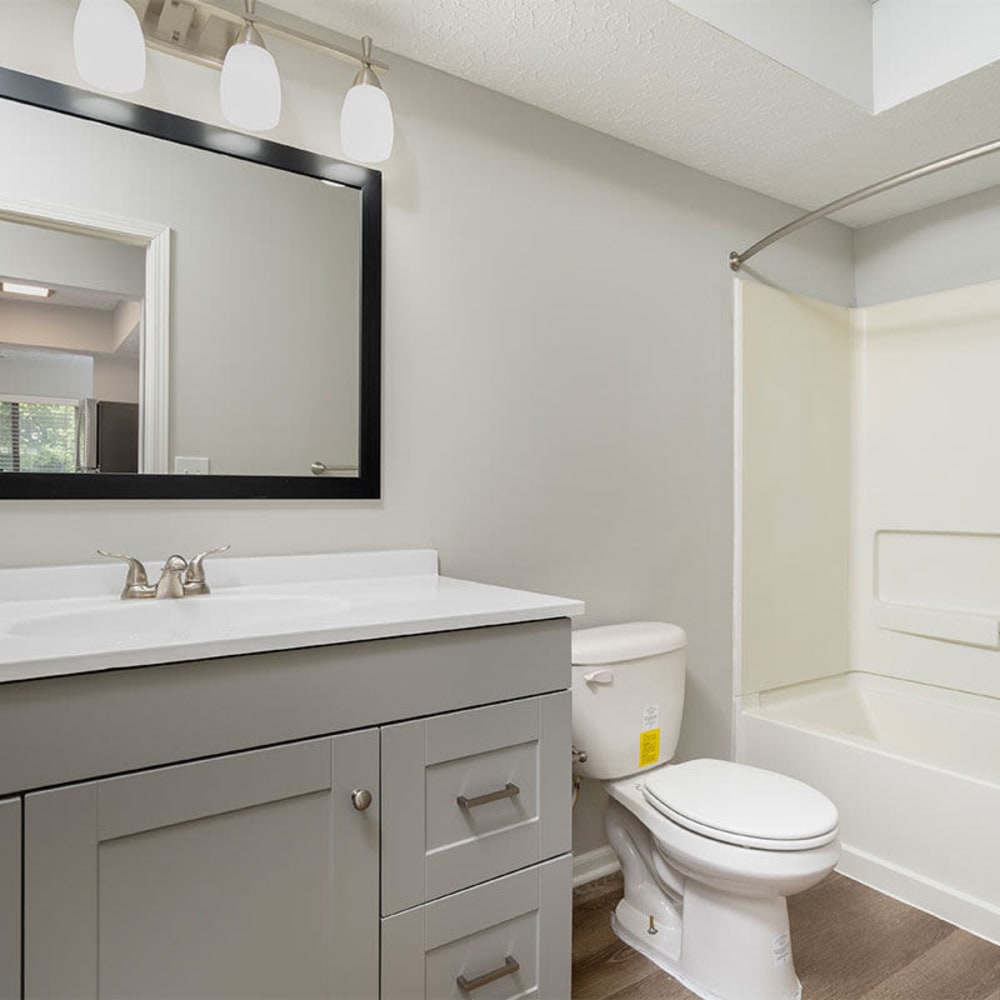 Another bathroom with great lighting at Ashlar Flats in Dublin, Ohio
