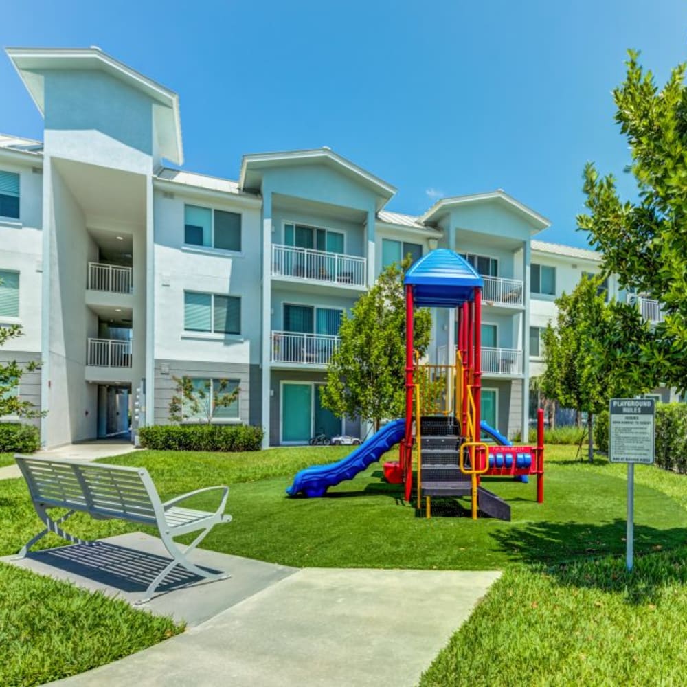 Playground area of community at Palm Beach Preserve in West Palm Beach, Florida 