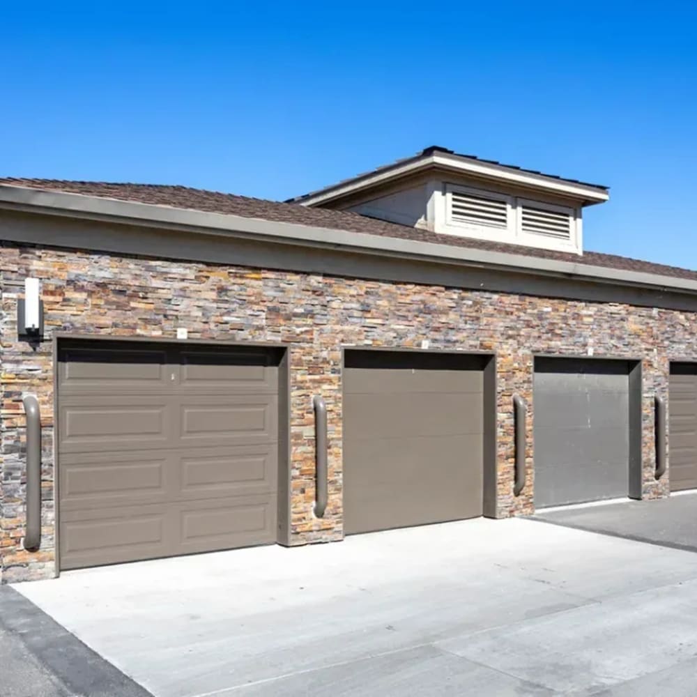 Garages at Stonebrier Apartments in Stockton, California