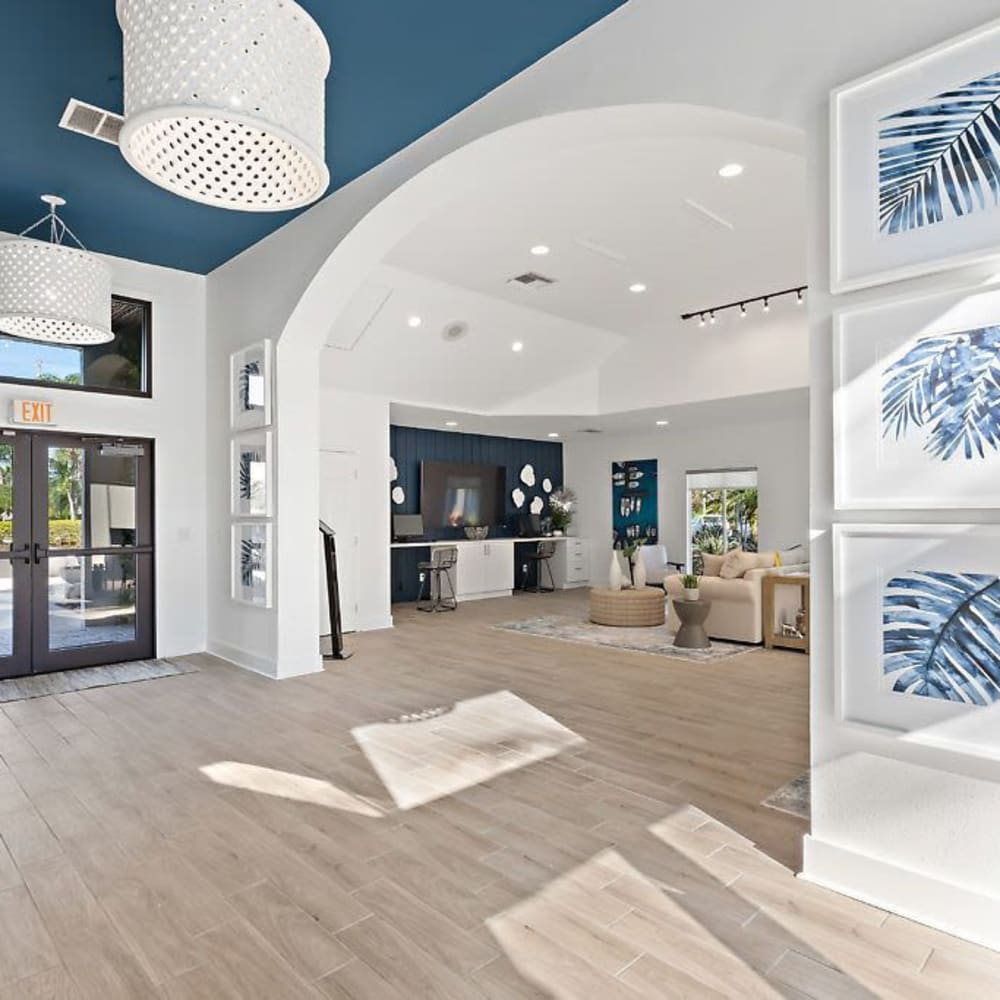 Beautiful clubhouse interior details at Estates at Countryside in Clearwater, Florida