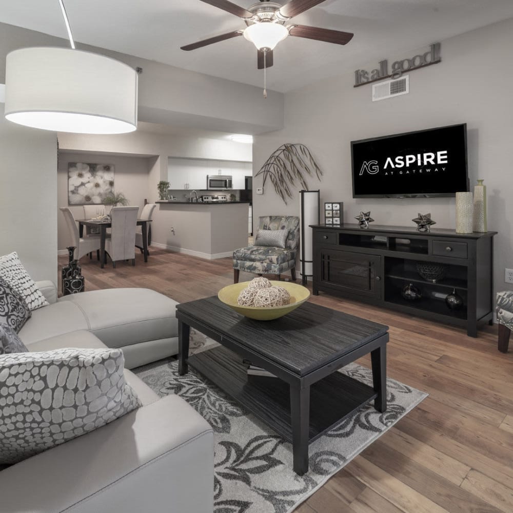 Large open living space at Aspire at Gateway in Pinellas Park, Florida
