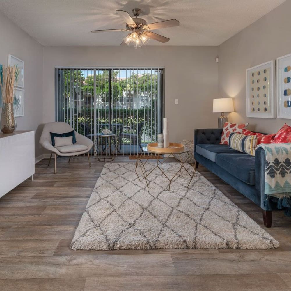 Large open living space at Ashley Lake Park Apartments in Boynton Beach, Florida