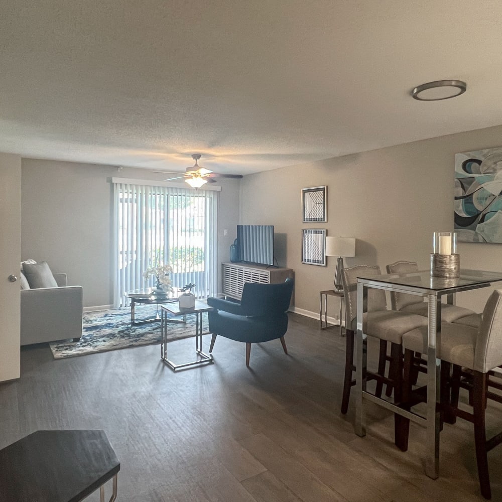 Quick access to patio or balcony at WestEnd Apartments in Tampa, Florida