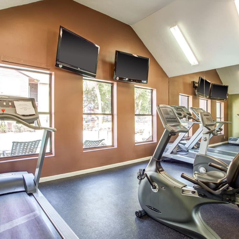 Fitness center at Bayou Point in Pinellas Park, Florida