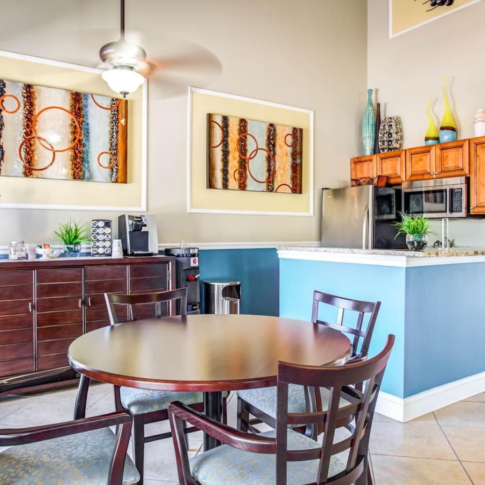 Community kitchen in the clubhouse at Bayou Point in Pinellas Park, Florida