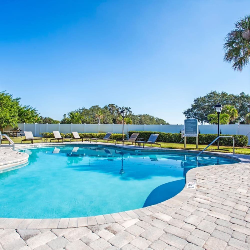 Large swimming pool at Bayou Point in Pinellas Park, Florida