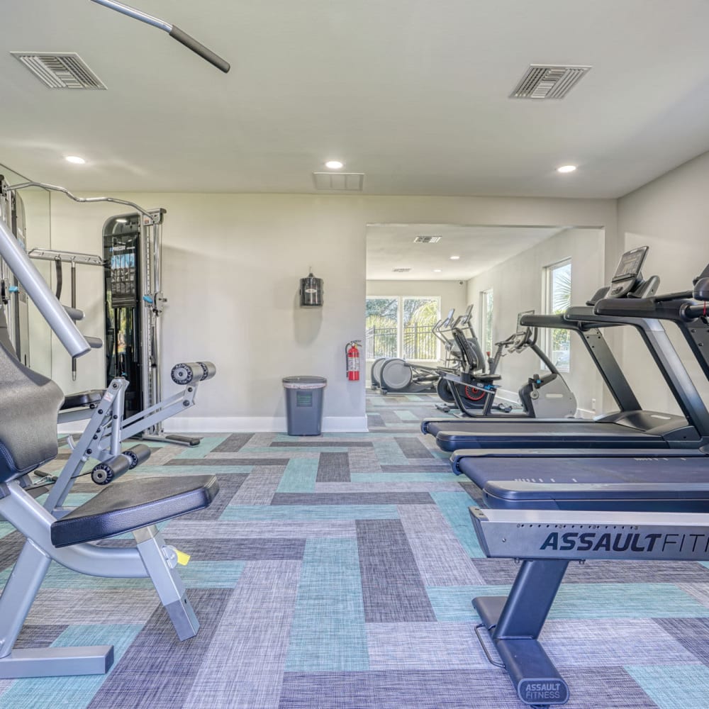 Large fitness center at Edge at Lakeside in Orange Park, Florida