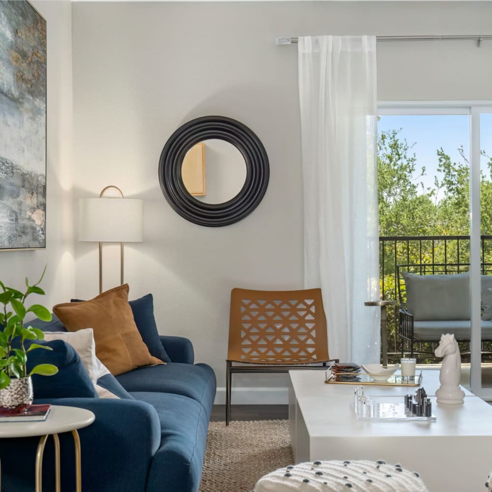 Modern living room at Vineyards at Valley View in El Dorado Hills, California