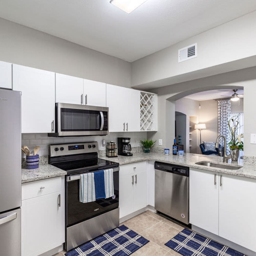 Modern kitchen at Arbors at Carrollwood in Tampa, Florida