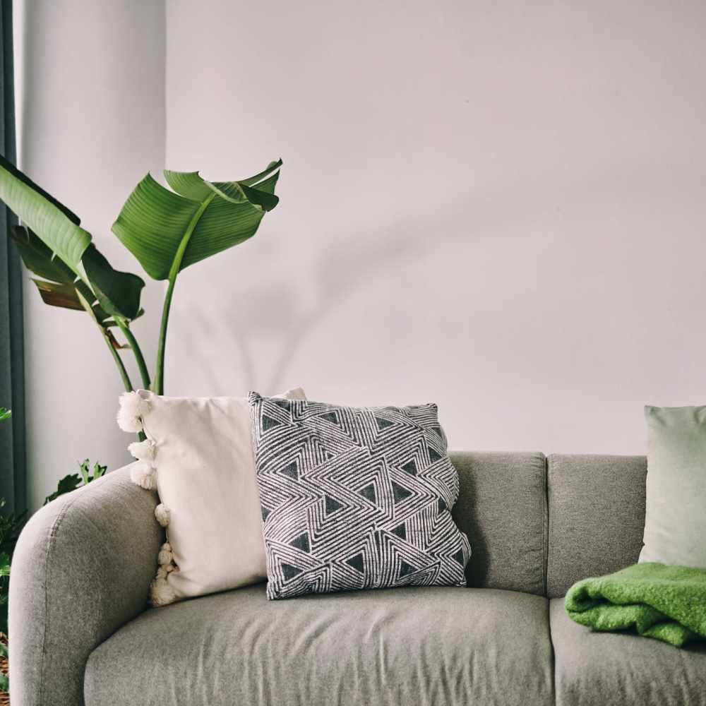 Living room with comfortable couch at Bana At Tujunga in Tujunga, California