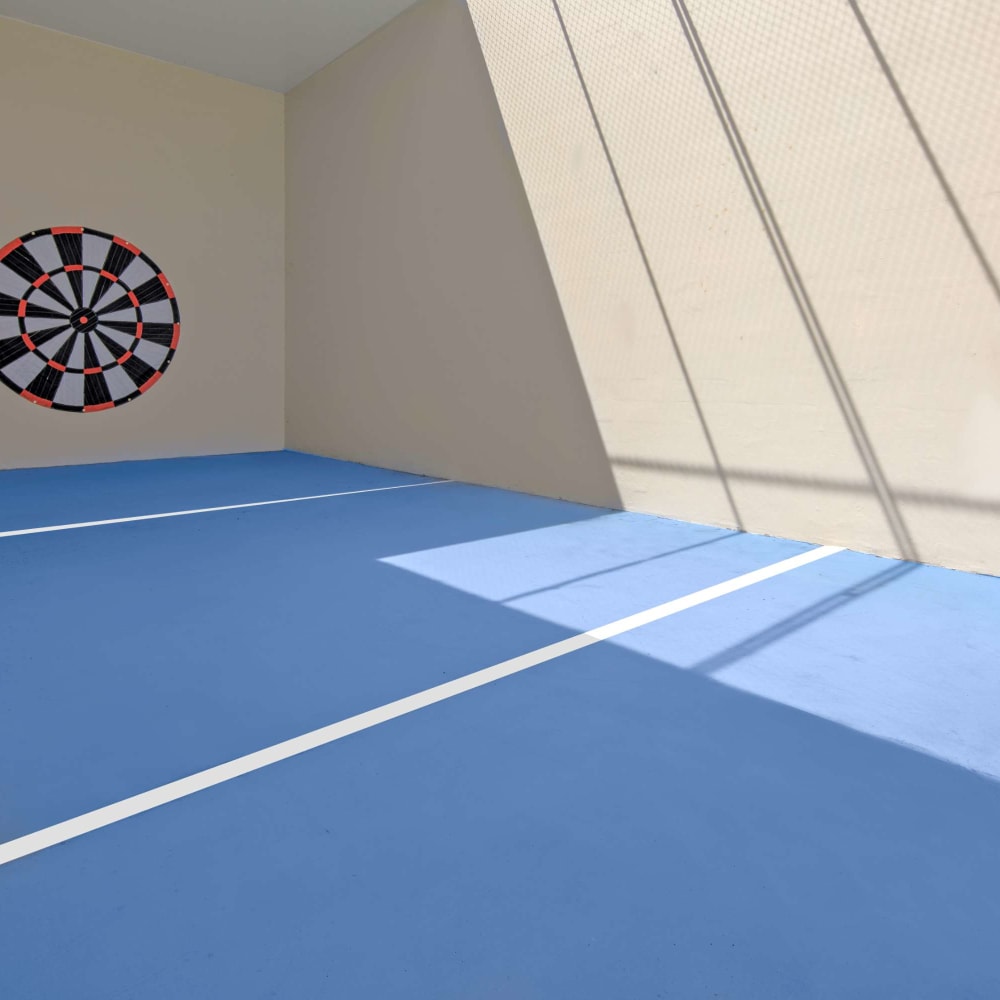 Indoor gaming with dart board at WestEnd Apartments in Tampa, Florida