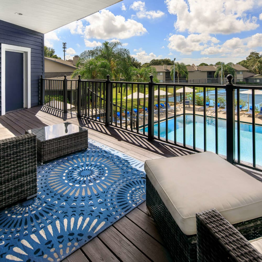 Sundeck on clubhouse at WestEnd Apartments in Tampa, Florida