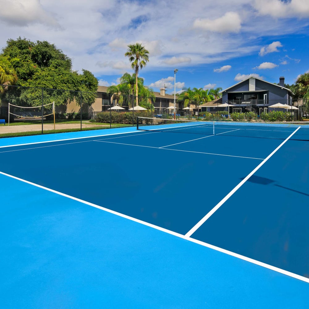 Outdoor tennis court at WestEnd Apartments in Tampa, Florida