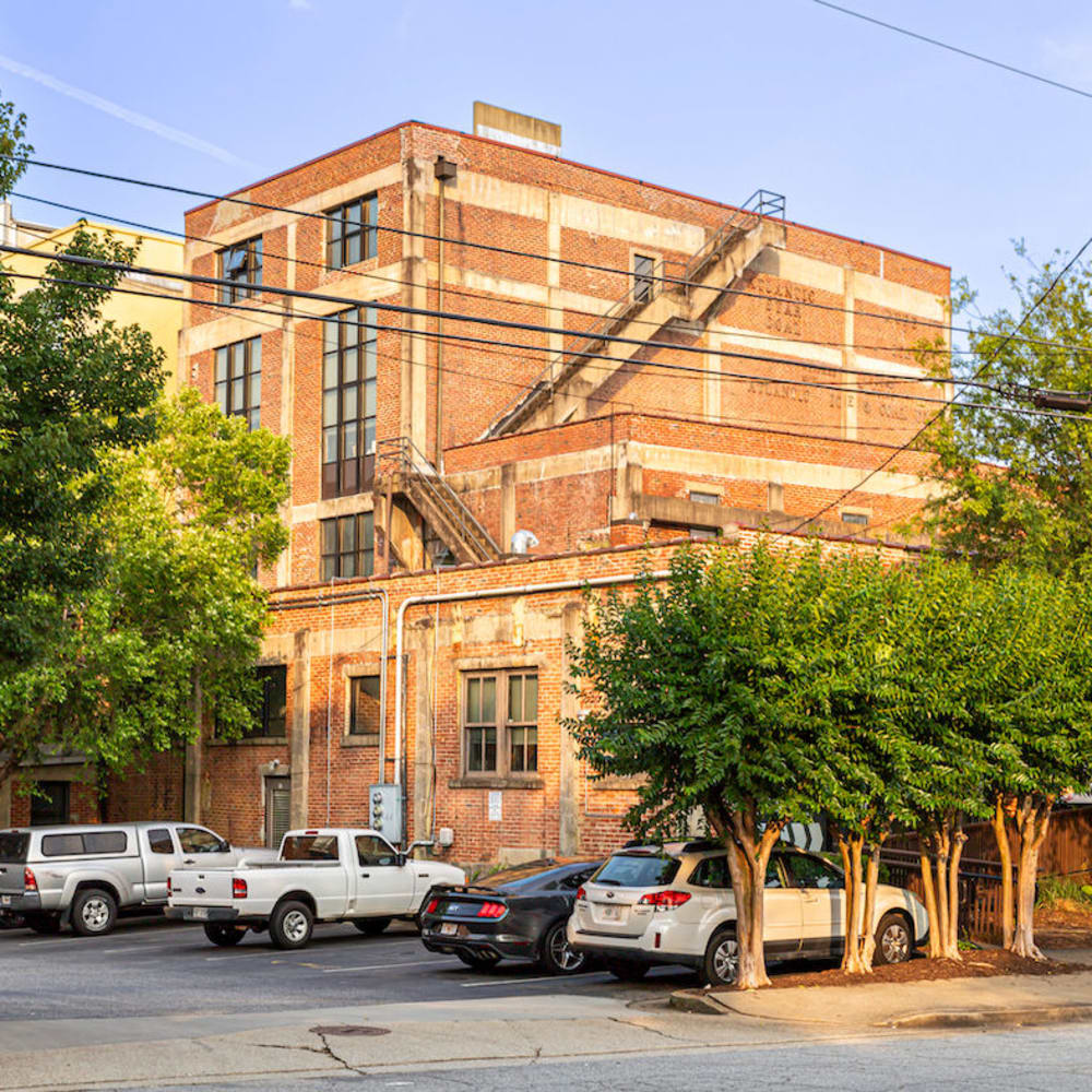 Exterior view of Ice House Lofts in Decatur, Georgia
