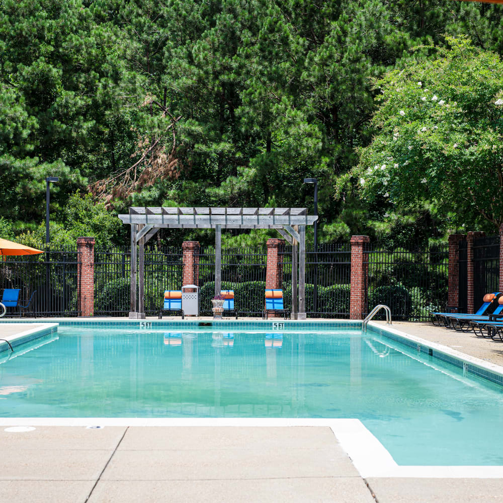 The sparkling community swimming pool at Midsouth 301 in Jackson, Mississippi