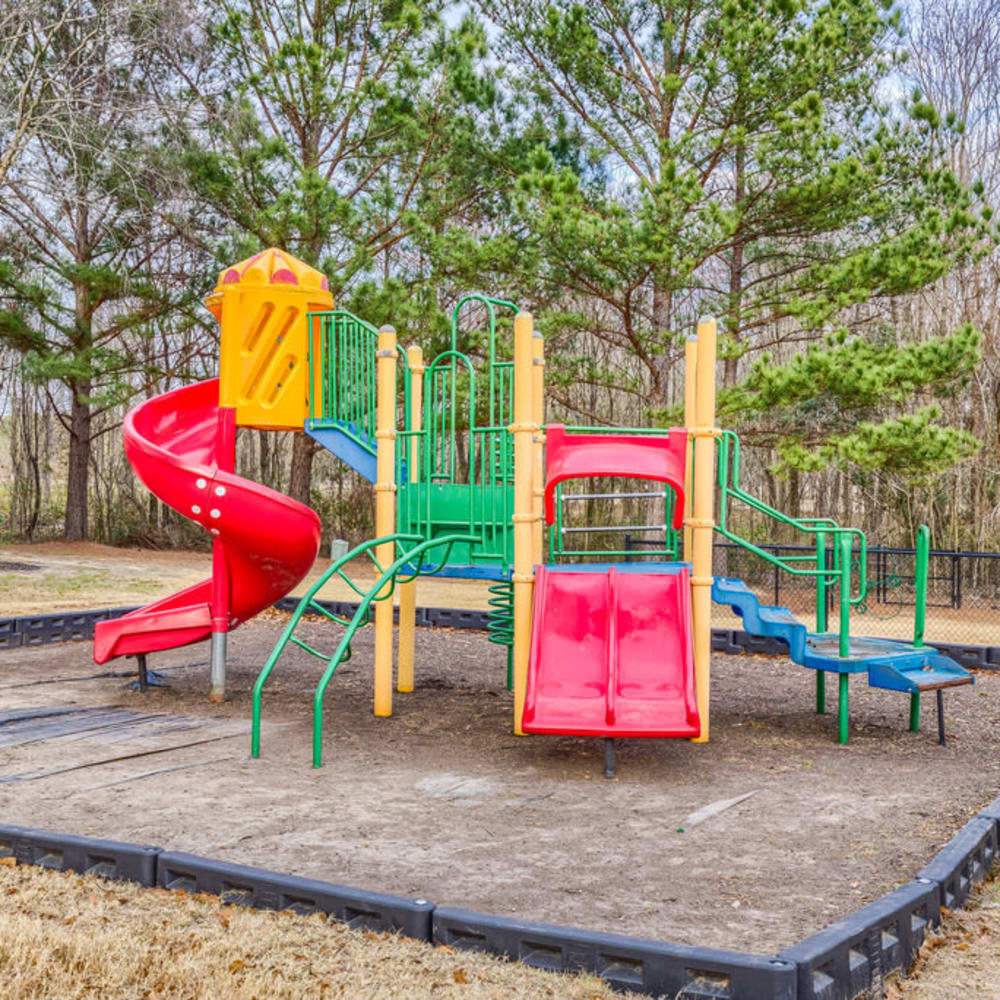 An on-site playground at Windsor Lake in Brandon, Mississippi
