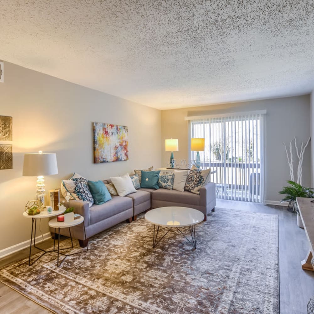 A furnished apartment in a model apartment at Northbrook & Pinebrook in Ridgeland, Mississippi