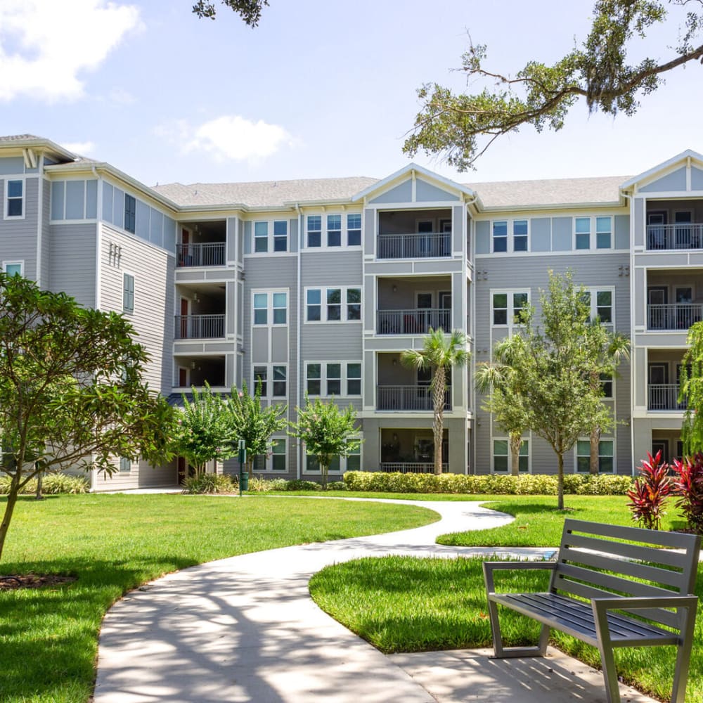 External apartment building view at Venue Live Oak in Sarasota, Florida