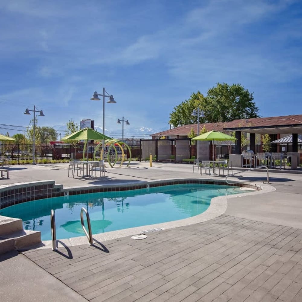 Refreshing swimming pool at Enclave at Redwood in West Valley City, Utah