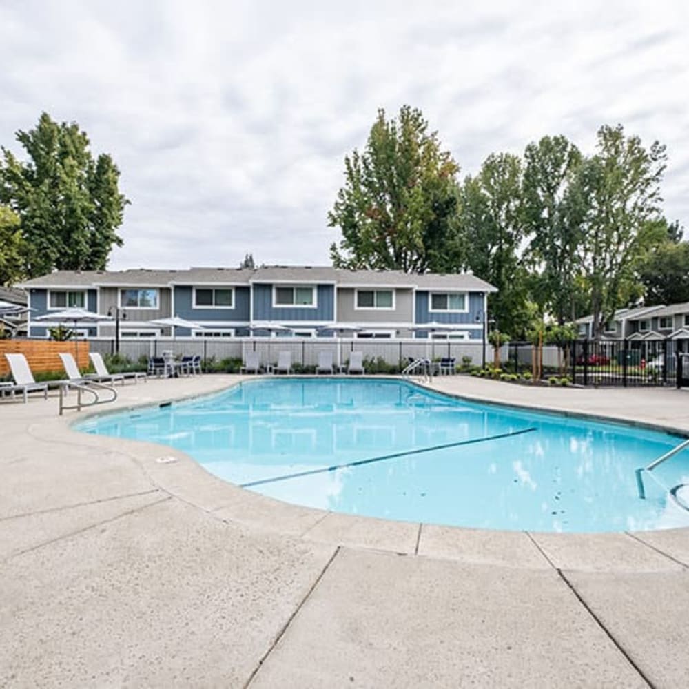 Swimming pool at Sixty58 Townhomes in Sacramento, California
