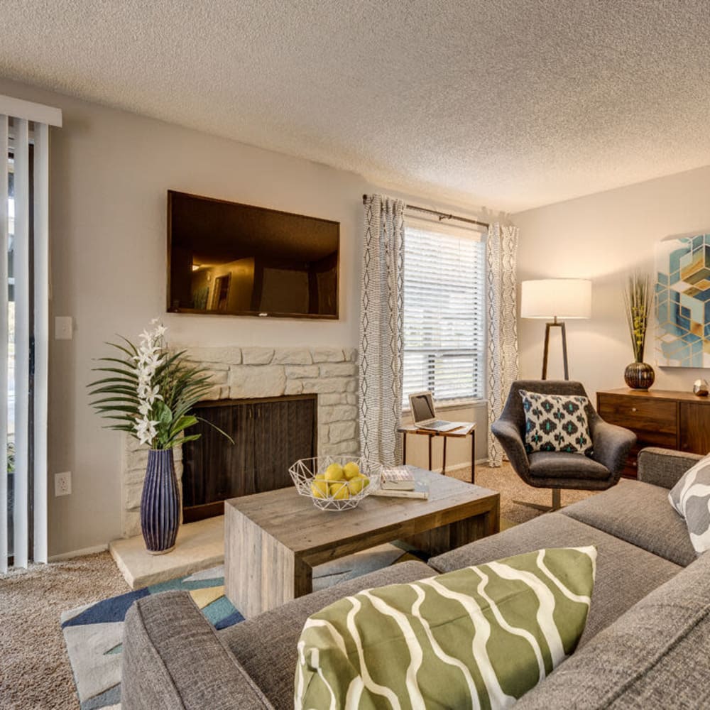 Large open living space at The Commons in Federal Way, Washington