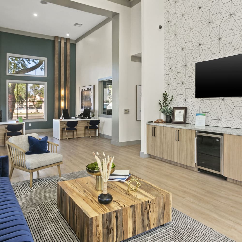 Seating with TV at Townhomes at Kyrene in Tempe, Arizona