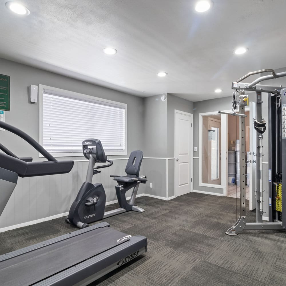 Cardio equipment in the fitness center at Revolve in Murray, Utah