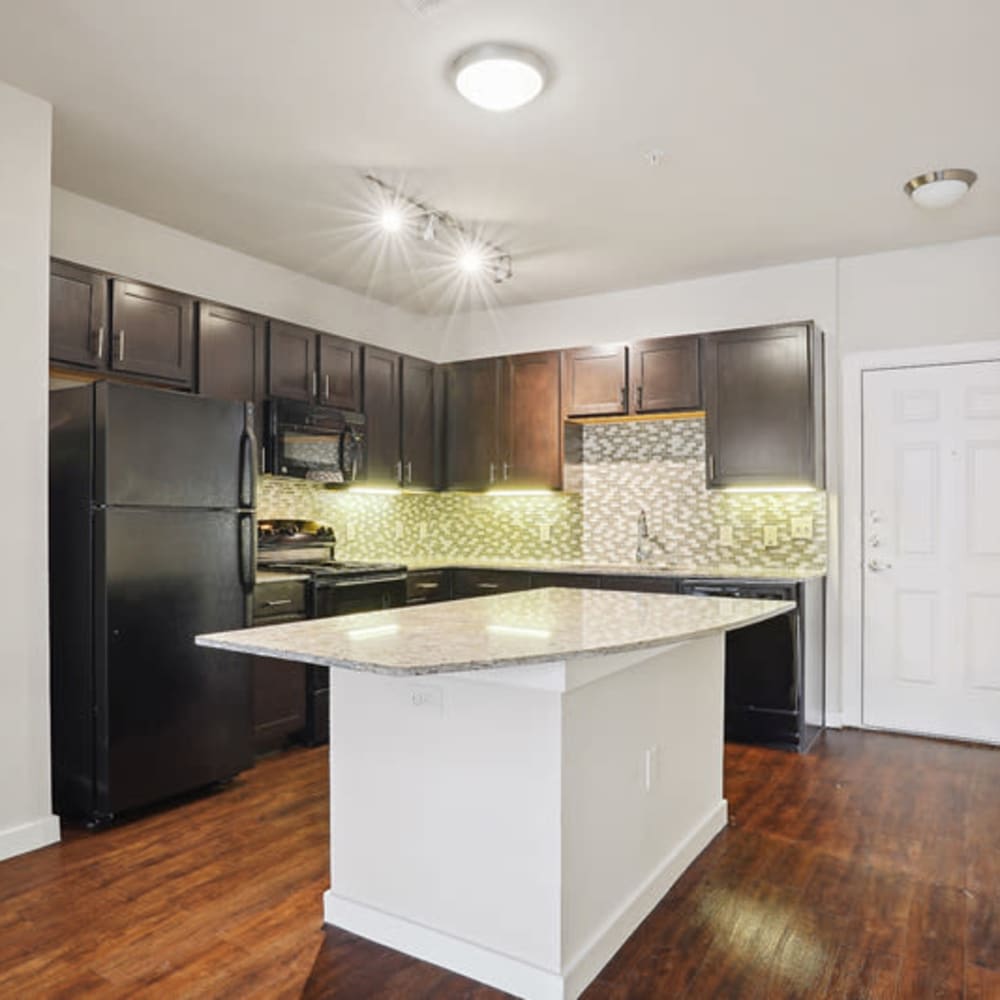 Kitchen area at 4000 Hulen Apartments in Fort Worth, Texas 